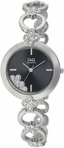 【送料無料】腕時計　レディースファッションクリスタルクオーツブレスレットqamp;q f273202y ladies fashion watch crystal quartz bracelet wristwatch