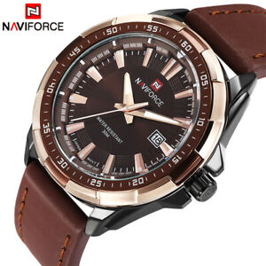 【送料無料】腕時計 ビジネスカジュアルメンズレザーウォッチクリスマスcasual mens business leather watch naviforce xmas gifts for him dad son brother