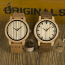 【送料無料】腕時計 ボボカジュアルレザーメンズクリスマスbobo bird casual wooden leather watch mens bamboo qu...