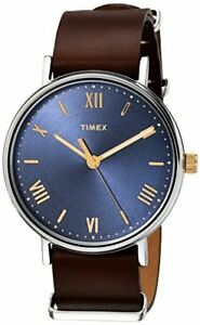 【送料無料】腕時計　メンズレザーストラップウォッチビューカラー