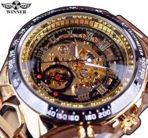 【送料無料】腕時計 スポーツデザインベゼルゴールデンウォッチ2018 winner luxury sport design bezel golden watch for men