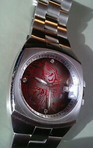 【送料無料】腕時計 エドハーディシグネチャアートワークステンレスサンプルbnwot stunning ed hardy signature artwork stainless sample watch