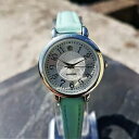 【送料無料】腕時計 アラビアターコイズレザーストラップlovely womens small watch with arabic numerals and turquoise leather strap
