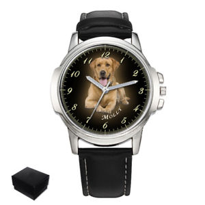 【送料無料】腕時計 パーソナライズカスタムメンズペットウォッチpersonalised, custom mens wrist watch photo pets, dogs fathers day gift