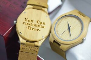 【送料無料】腕時計 プランウッドクォーツメンズウォッチパーソナライズボックスplan design wood watch quartz mens engraved wooden personalised box leather gift