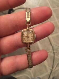 【送料無料】腕時計　vintage 10k rgp wi