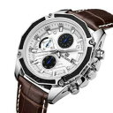 yzrv@Yt@bVNH[cNmOtEHb`mens fashion genuine quartz leather chronograph watch