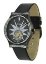 yzrv@pm[m[uXbgXtXL[Ggmoog paris montre femme avec cadran noir, elments swarovski, bracelet noir