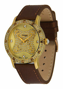 【送料無料】腕時計 パリドールマロンブレスレットスワロフスキーエレメントmoog paris montre femme avec cadran dor, elments swarovski, bracelet marron 【送料無料】腕時計 パリドールマロンブレスレットスワロフスキーエレメントmoog paris montre femme avec cadran dor, elments swarovski, bracelet marron