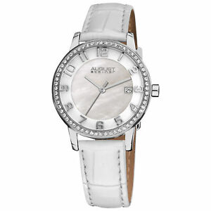 【送料無料】腕時計 シュタイナークォーツムーブメントクリスタルベゼルレザーウォッチwomens august steiner as8056wt quartz movement crystal bezel date leather watch 【送料無料】腕時計 シュタイナークォーツムーブメントクリスタルベゼルレザーウォッチwomens august steiner as8056wt quartz movement crystal bezel date leather watch
