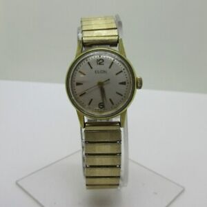 【送料無料】腕時計 ビンテージエルギンスイスステンレススチールvintage elgin 632 17j swiss gold plated and stainless steel watch