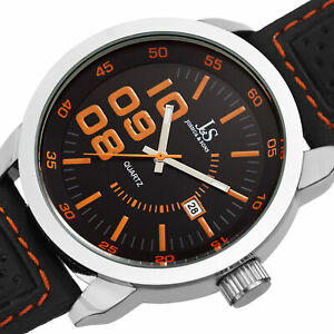 【送料無料】腕時計　メンズジョシュアクォーツムーブメントストラップウォッチmens joshua amp; sons jx106or quartz movement date genuine leather strap watch