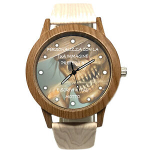 【送料無料】腕時計　アイデアレガロサンバレンティーノorologio personalizzato immagine testo effetto legno idea regalo san valentino