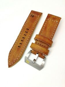 【送料無料】腕時計　タンレザーストラップパネライオマージュバックル