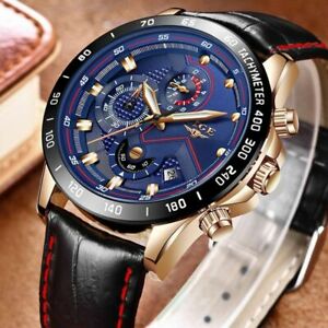 【送料無料】腕時計　ファッションメンズラグジュアリーゴールドクォーツスポーツウォーターウォッチfashion watches mens luxury gold quartz watch men leather military sport water