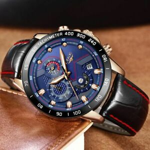 【送料無料】腕時計　ファッションメンズラグジュアリーゴールドクォーツスポーツウォーターウォッチfashion watches mens luxury gold quartz watch men leather military sport water