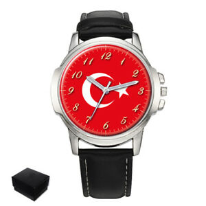 【送料無料】腕時計　トルコトルコメンズturkey turkish flag mens wrist watch gift engraving