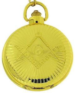 【送料無料】腕時計　メソニックゴールドストンジャンボインチチェーンサイズポケットウォッチ(2)