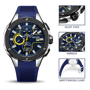 【送料無料】腕時計　メンズボーイズラグジュアリースポーツウォッチクロノグラフシリコンストラップmens boys luxury sport watch chronograph silicone strap quartz army military