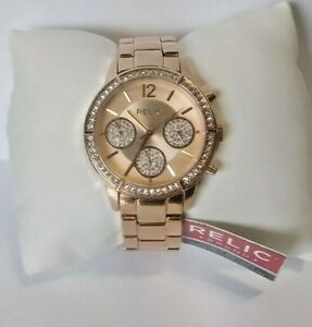【送料無料】腕時計 レディースステンレススチールクロノグラフクオーツ ladies relic zr15950 stainless steel chronograph quartz watch wr30m 0194