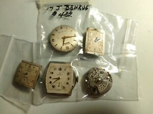 【送料無料】腕時計　ビンテージライトブラザーズフレームウォッチvintage lot of 5 benrus hb14hellbros hxwelgin watch ~inv3062~