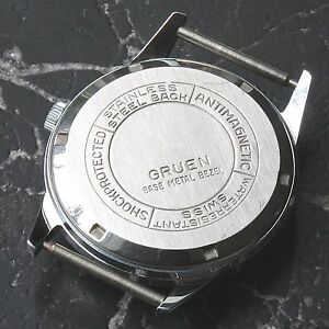 【送料無料】腕時計　スイスケースビンテージグリーンクリスタルクラウンリングswiss steel vintage gruen watch case crystal crown amp; movement ring 1950s 5 sold