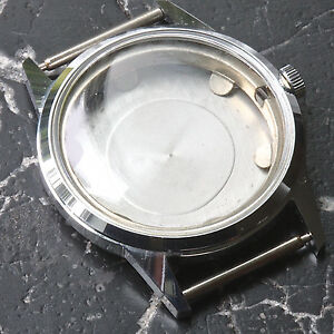 【送料無料】腕時計　スイスケースビンテージグリーンクリスタルクラウンリングswiss steel vintage gruen watch case crystal crown amp; movement ring 1950s 5 sold