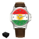 yzrv@NhNhY{bNXkurdistan kurdish flag gents mens wrist watch gift box engraving