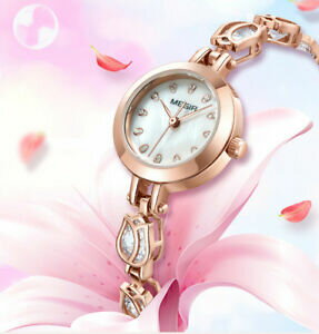 【送料無料】腕時計　ブレスレットトップローズゴールドファッションmegir luxury women bracelet watch top brand rose gold fashion lovers wrist watch 1