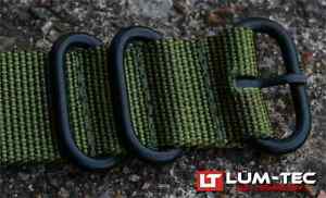 【送料無料】腕時計 ナイロンストラップlumtec watches 22mm greenpvd nylon strap
