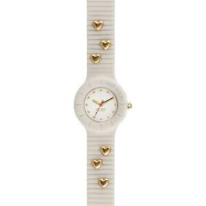 腕時計　オロロジオヒップホップシリコンビアンコクオーレゴールドorologio hip hop heartbreakers hwu0856 small 32mm silicone bianco cuore gold