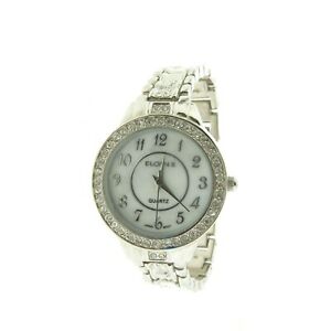 【送料無料】腕時計　エルジンシルバークリスタルラウンド×elgin watch silver crystal round 125 x 75