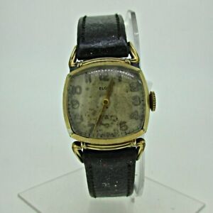 【送料無料】腕時計 ヴィンテージエルジンゴールドステンレススチールウォッチvintage 1942 elgin 554 15j 10k gold filled and stainless steel watch with leathe