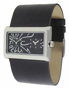 【送料無料】腕時計　パリノワールブレスレットノワールmoog paris montre femme avec cadran noir, bracelet noir en cuir vritable