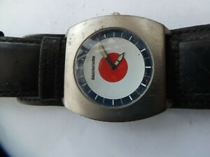 【送料無料】腕時計 レザーストラップヴィンテージウォッチa vintage gents quartz lambretta watch with lambretta leather strap