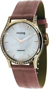 ̵ӻסѥꥨȥե֥쥹åȥmoog paris montre femme avec cadran blanc, elments swarovski, bracelet rose