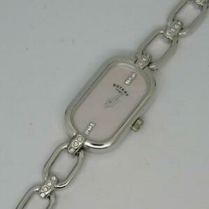 【送料無料】腕時計　レディースステンレススチールクリスタルロータリーウォッチポイント genuine ladies stainless steel crystal set rotary watch