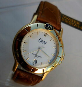 【送料無料】腕時計　ホラアナログブレスレットhora elegante montre analogique feminine a guichet date,bracelet croco 2000