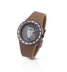 【送料無料】腕時計　ロベルトシリコーンorologio roberto giannotti misteri della notte omn157 civetta silicone marrone