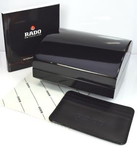 【送料無料】腕時計　ウォッチボックスポリッシングクロスカードカードホルダーブックレットセットrado watch wood storage box, polishing cloth, card holder, amp; booklet set