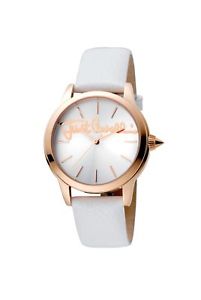 【送料無料】腕時計　キャバリロゴスチールレザーローズゴールドjust cavalli womens jc1l006l0045 logo rosegold ip steel leather wristwatch