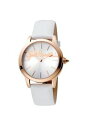 【送料無料】腕時計　キャバリロゴスチールレザーローズゴールドjust cavalli womens jc1l006l0045 logo rosegold ip steel leather wristwatch