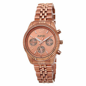 【送料無料】腕時計 シュタイナースイスローズトーンステンレススチールウォッチwomens august steiner as8103rg swiss daydate stainless steel rosetone watch