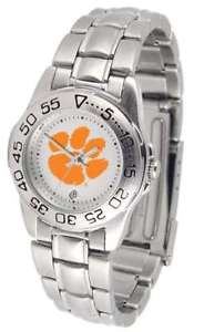 【送料無料】腕時計　クレムソントラレディーススポーツスチールウォッチclemson tigersladies sport steel watch