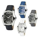 【送料無料】腕時計 クロノテックプリズムネロビアンコブルorologio uomo chronotech prisma pelle colorato nero bianco blu grigio