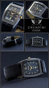 【送料無料】腕時計 sehr hbsche cavadini toneau herren uhr besonderen design in schwarz neu 【送料無料】腕時計 sehr hbsche cavadini toneau herren uhr besonderen design in schwarz neu