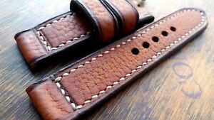 【送料無料】腕時計　ハンドメイドウォッチストラップステッチツェッペリンクラフト24mm handmade watch strap genuine cowhide durable stitching , zeppelin craft