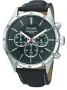 【送料無料】腕時計 パルサークロノグラフレザーストラップウォッチ×pulsar gents chronograph leather strap watch pt...