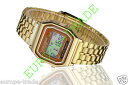 【送料無料】腕時計 クラシックレトロビンテージゴールドデジタルウォッチclassic retro vintage gold digital watch(2)
