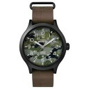 【送料無料】腕時計 スカウトカムフラージュorologio timex scout tw4b06600 pelle marrone camouflage militare indiglo